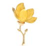 Wulibaby Enamel Magnolia Flower Brooch  Elegant Floral Lapel Pin For Women And Unisex Wear 2