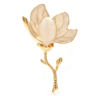 Wulibaby Enamel Magnolia Flower Brooch  Elegant Floral Lapel Pin For Women And Unisex Wear 3