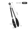 High Temperature Nylon Stainless Steel Kitchen Tongs  Heat Resistant BBQ Bread Clip 4
