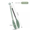 High Temperature Nylon Stainless Steel Kitchen Tongs  Heat Resistant BBQ Bread Clip 5