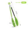 High Temperature Nylon Stainless Steel Kitchen Tongs  Heat Resistant BBQ Bread Clip 6
