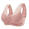 Front Zipper Sports Bra Wireless Breathable Cotton Yoga Bra For Plus Size Women 1