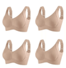 FallSweet 4Piece Wireless Push Up Seamless Plus Size Bralette Set 1