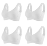 FallSweet 4Piece Wireless Push Up Seamless Plus Size Bralette Set 7