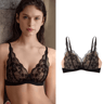 SUJIIN Deep V Wireless Push Up Lace Bra For Small Busts 1