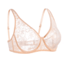 Plus Size Underwired Embroidered Lace Bra With Elegant Hollow Detail 5