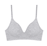 FINETOO Deep V Wireless Padded Bralette With Trendy Stripe Knit 3