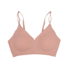 Ice Silk Seamless Wirefree Padded Bra With Wavy Edge Design 1