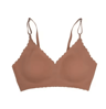 Ice Silk Seamless Wirefree Padded Bra With Wavy Edge Design 5