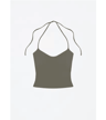Open Back Halter Camisole With Metal Accents  Stretchy Sexy Summer Tank For Women 5