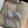 White Lace Knit Cropped Camisole With Chest Pad  Y2K Cute Summer Tank For Women 4