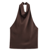 HXAO Satin Halter Backless Corset Top Elegant Summer Tank For Women 1