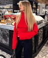 Trendix 2 Piece Knit Tank Top Set High Neck Vest And Long Sleeve Shawl Outfit 4