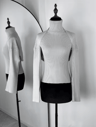 Trendix 2 Piece Knit Tank Top Set High Neck Vest And Long Sleeve Shawl Outfit 11