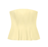 KONDALA Butter Yellow Strapless Ruffle Cami Y2K Summer Streetwear Top 6
