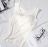 Womens Tank Top With Built In Bra Padded Slim Fit Summer Vest 7