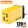 120W 4 Port USBC Fast Wall Charger With Data Cable 1