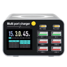 120W 8 Port USBC Desktop Charging Station With Wireless Charger And Digital Display 2