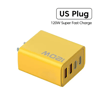 120W 4 Port USB C PD Charger With QC 30 Fast Charging Wall Adapter EU US Plug 2