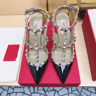 2025 Luxury Punk Rivet Pointed Toe Stiletto Gladiator Sandals 16
