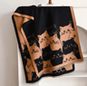 Cute Cat Jacquard Pashmina Scarf  Thick Cashmere Winter Shawl  Blanket Wrap For Women 2