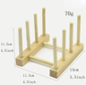 Wooden Dish Drainer Rack Bamboo Plate  Pot Lid Drying Stand For Kitchen Counter 6