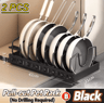 Pull Out Pots And Pans Organizer Sliding Under Cabinet Pan  Lid Storage Rack 0