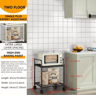 MultiLayer Floor Standing Kitchen Rack With Microwave Storage Shelf 6