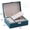 DoubleLayer Wooden Jewelry Box With PU Leather Organizer  Ring Storage 4