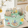 360 Degree Rotating Desk Organizer Multi Compartment Storage Caddy 1
