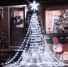 Solar Star Waterfall String Lights 8 Mode Christmas Tree Fairy Lights 1