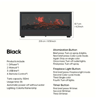 FlameMist USB Fireplace Humidifier Diffuser LED Flame Aroma Diffuser With Remote Control And Timer 1