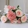 VintageBloom Silk Rose Bouquet  Retro Peony  Hydrangea Artificial Bridal Flower Arrangement 3