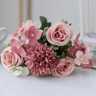VintageBloom Silk Rose Bouquet  Retro Peony  Hydrangea Artificial Bridal Flower Arrangement 4