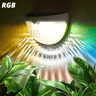 6LED HalfRound Solar Step  Fence Lights  Waterproof Outdoor Garden Wall Lamps 1