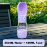 Portable Dog Water Bottle With Food Container  Drinking Bowl For Travel 2