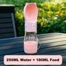 Portable Dog Water Bottle With Food Container  Drinking Bowl For Travel 3