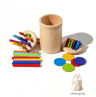 Montessori Wooden Color Sorting  Shape Matching Puzzle For Toddlers 2