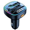 Bluetooth 50 FM Transmitter Car Charger With HandsFree Calling  Fast Charge 4