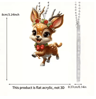 Cute Reindeer Christmas Ornament Acrylic Cartoon Elk Tree Decoration 5