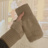 CozyLuxe Fingerless Winter Gloves  Soft Plush Knitted Gloves For Women 1
