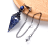 HarmonyStone Crystal Pendulum Necklace  Natural Chakra Crystal Pendant Hexagonal Cone 4