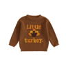Infant Thanksgiving Sweater With Turkey Embroidery And Crewneck Design For Cozy Fall Days  Long Sle 1