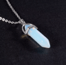 CrystalPoint Obsidian Chakra Pendant Necklace  Natural Crystal Pendulum Necklace Hexagonal Point 3