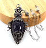 MysticDrop Crystal Pendulum Necklace  Natural Dowsing Pendulum Water Drop Stone 8