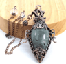 MysticDrop Crystal Pendulum Necklace  Natural Dowsing Pendulum Water Drop Stone 9