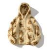 Harajuku Heart Plush Hooded Jacket  Cozy Plush Winter Jacket Women 1