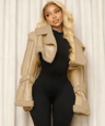 Weird Puss Furry Patchwork Women Crop Jacket Hipster Full Sleeve Open Stitch Hipster Streetwear War 1