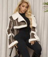 Weird Puss Furry Patchwork Women Crop Jacket Hipster Full Sleeve Open Stitch Hipster Streetwear War 4
