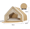 Warm Winter Cat House With Sisal Scratcher  SemiEnclosed Cozy Nest 0